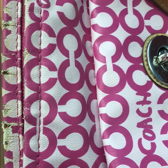 Vintage Coach city tote, pink on blush ‘C’ print - Picture 5 of 5